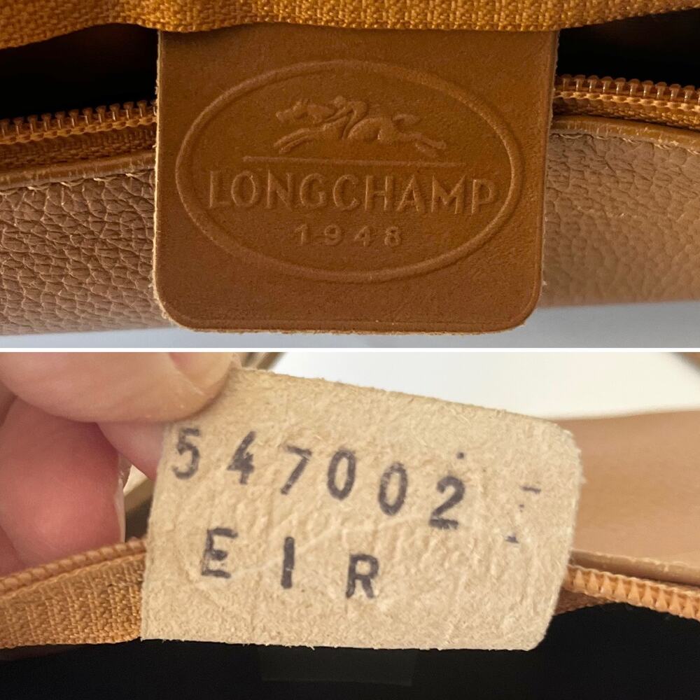Longchamp Le Foulonne Vintage Beige Leather Baguette Convertible Shoulder Bag - Picture 4 of 9